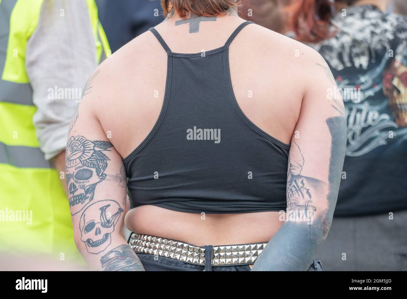 11.09.2021 Wigan, Greater Manchester, Regno Unito. Wigan Diggers' Festival, Wigan, gente del Regno Unito vestita per celebrare la vita e le idee di Wigan nato e allevato GE Foto Stock