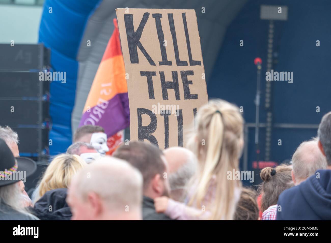 11.09.2021 Wigan, Greater Manchester, Regno Unito. Wigan Diggers' Festival, Wigan, gente del Regno Unito vestita per celebrare la vita e le idee di Wigan nato e allevato GE Foto Stock