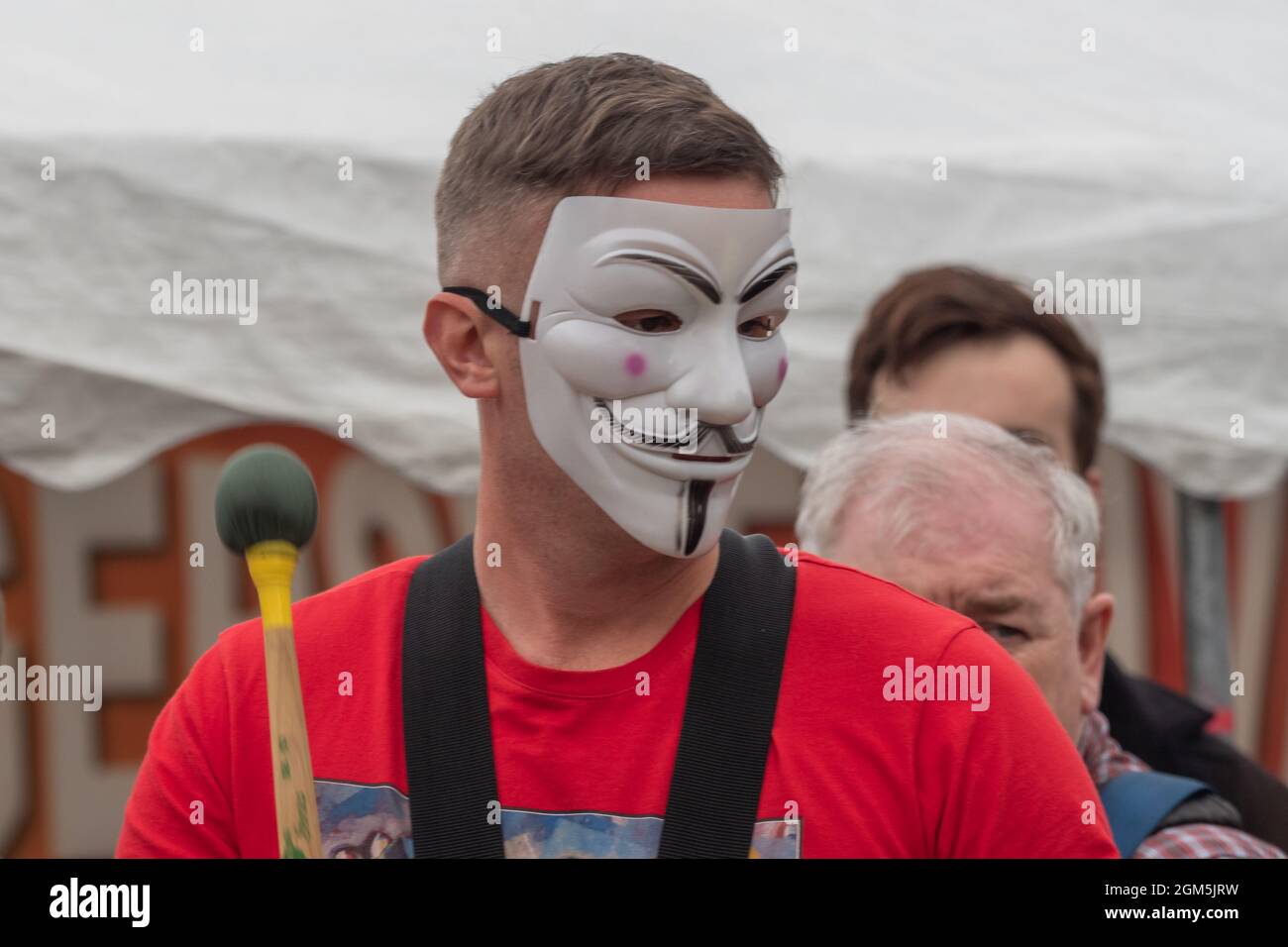 11.09.2021 Wigan, Greater Manchester, Regno Unito. Wigan Diggers' Festival, Wigan, gente del Regno Unito vestita per celebrare la vita e le idee di Wigan nato e allevato GE Foto Stock