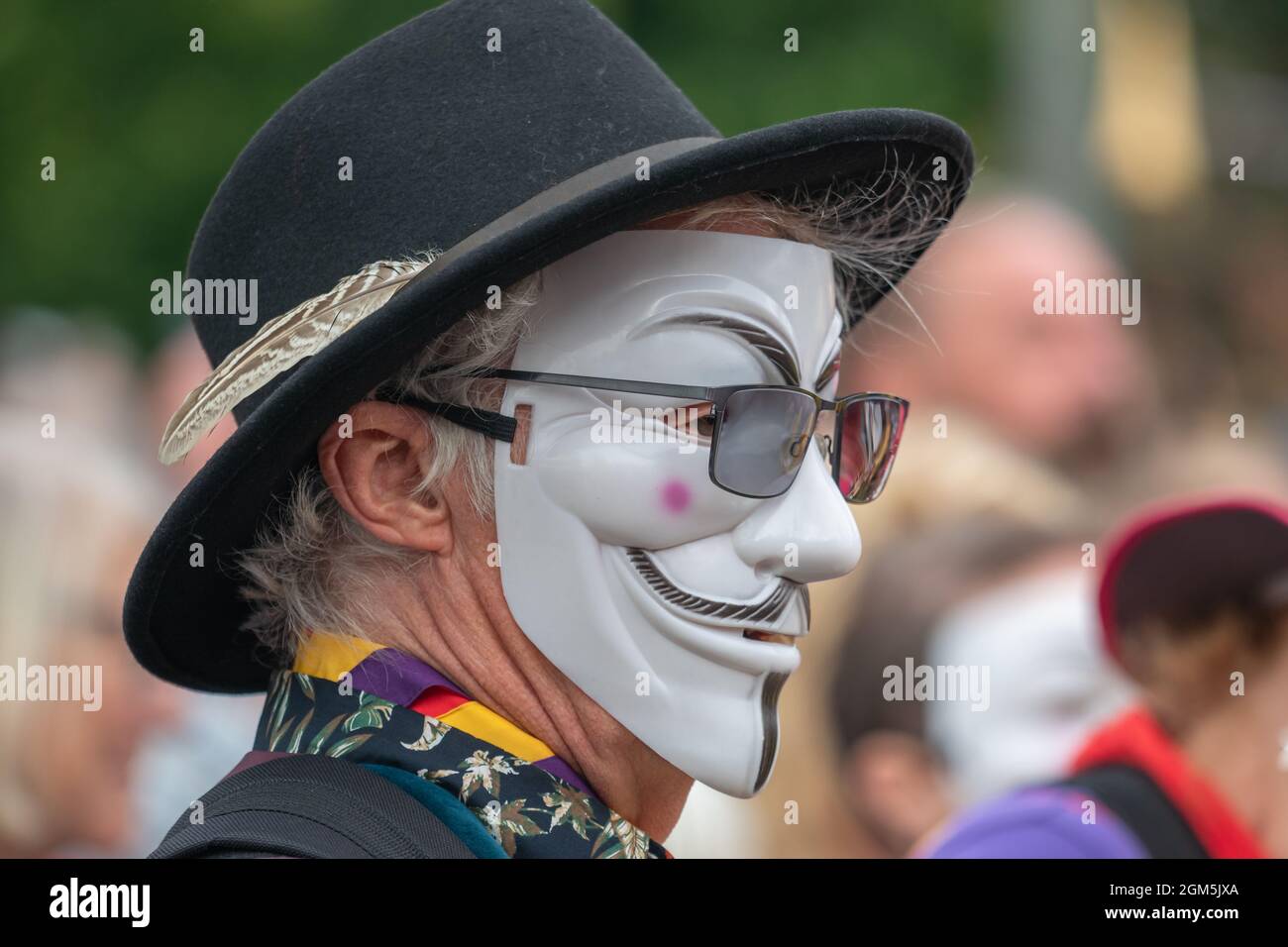 11.09.2021 Wigan, Greater Manchester, Regno Unito. Wigan Diggers' Festival, Wigan, gente del Regno Unito vestita per celebrare la vita e le idee di Wigan nato e allevato GE Foto Stock