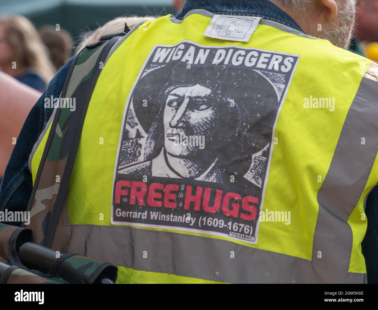 11.09.2021 Wigan, Greater Manchester, Regno Unito. Wigan Diggers' Festival, Wigan, gente del Regno Unito vestita per celebrare la vita e le idee di Wigan nato e allevato GE Foto Stock