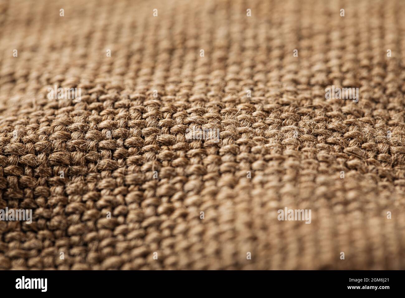 Borsa di farina marrone burlap tessuto di iuta motivo texture Foto Stock