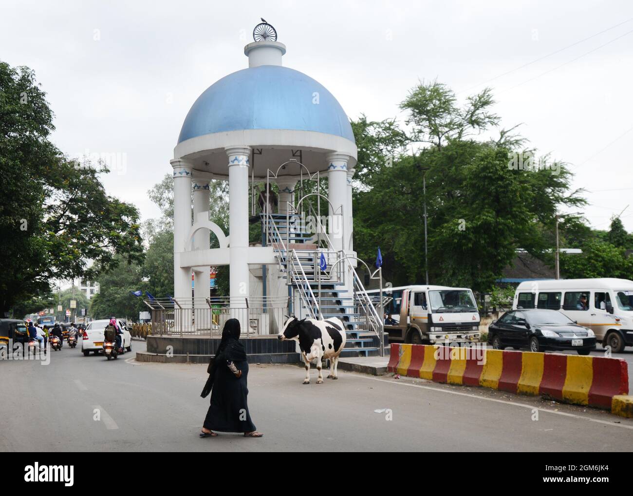 Statua del dottor Babasaheb Ambedkar su Moledina Rd. A Pune, India. Foto Stock
