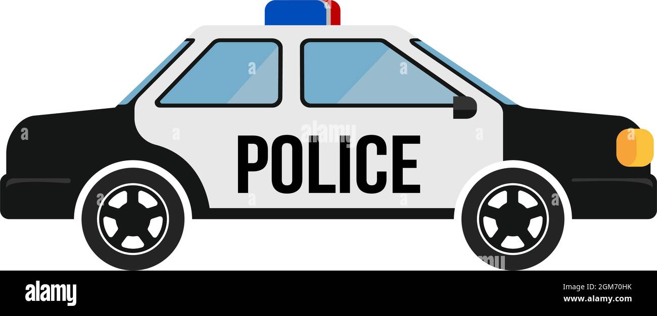 Illustrazione vettore auto della polizia americana (vista laterale ) Illustrazione Vettoriale