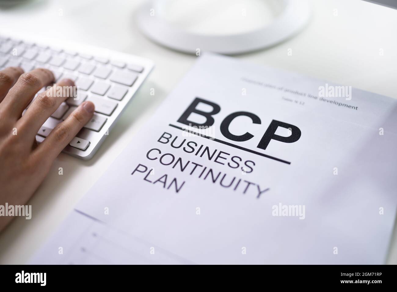 BCP Business Continuity Plan. Strategia di gestione delle informazioni Foto Stock