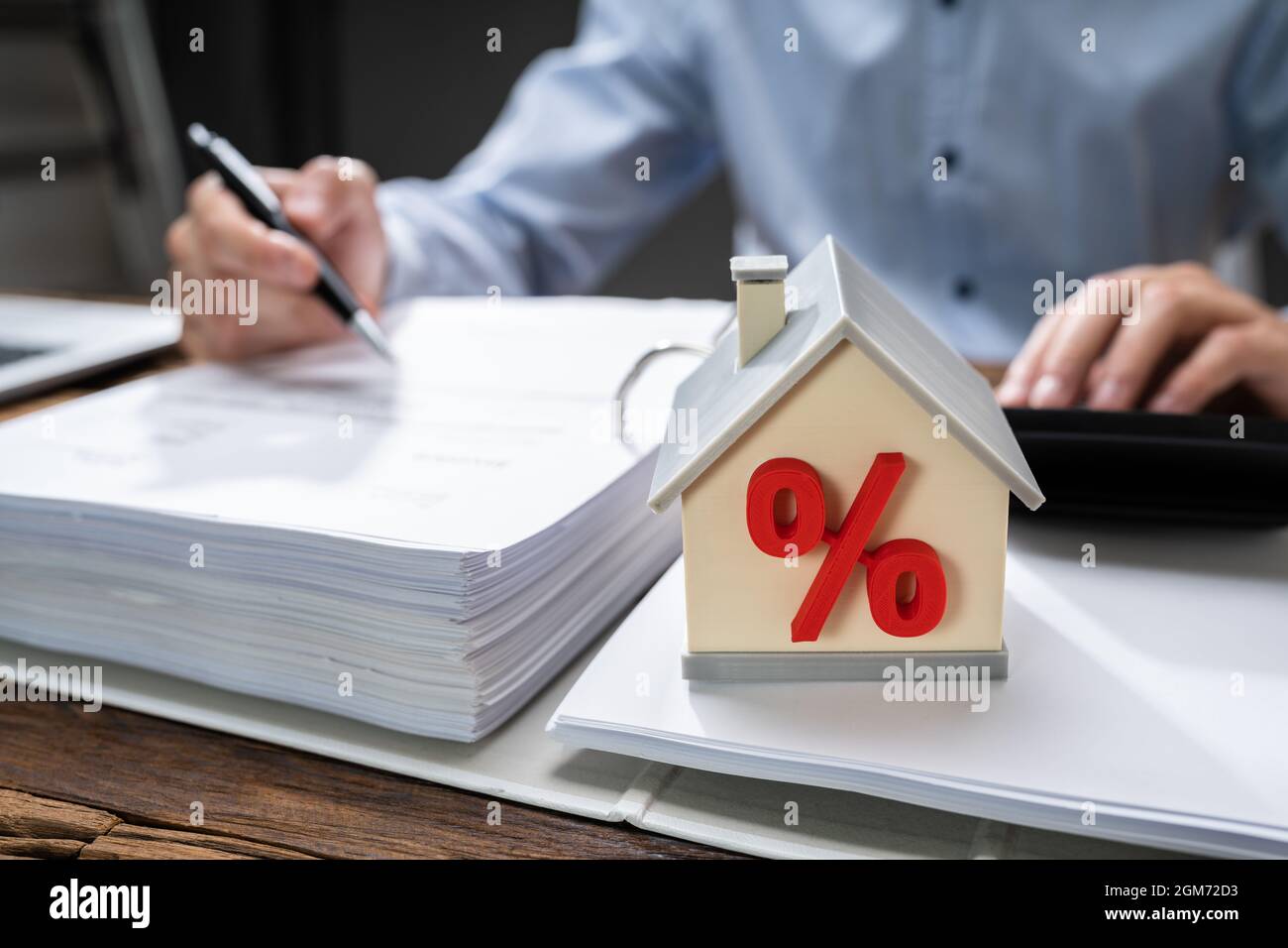 Casa ipoteca prestito o calcolatore di credito. Calcolatore degli sconti Foto Stock