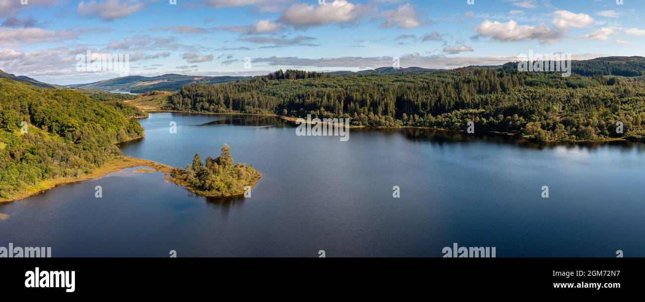 Loch Achray, Loch Lomond e il Trossachs National Park, Scozia, Regno Unito Foto Stock