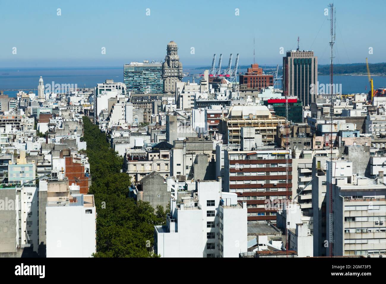 Vista sulle strade di Montevideo Foto Stock