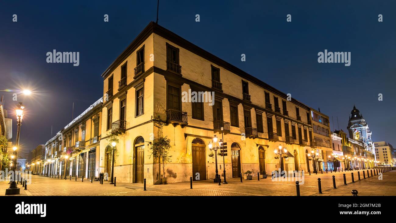 Architettura tradizionale di Lima in Perù Foto Stock