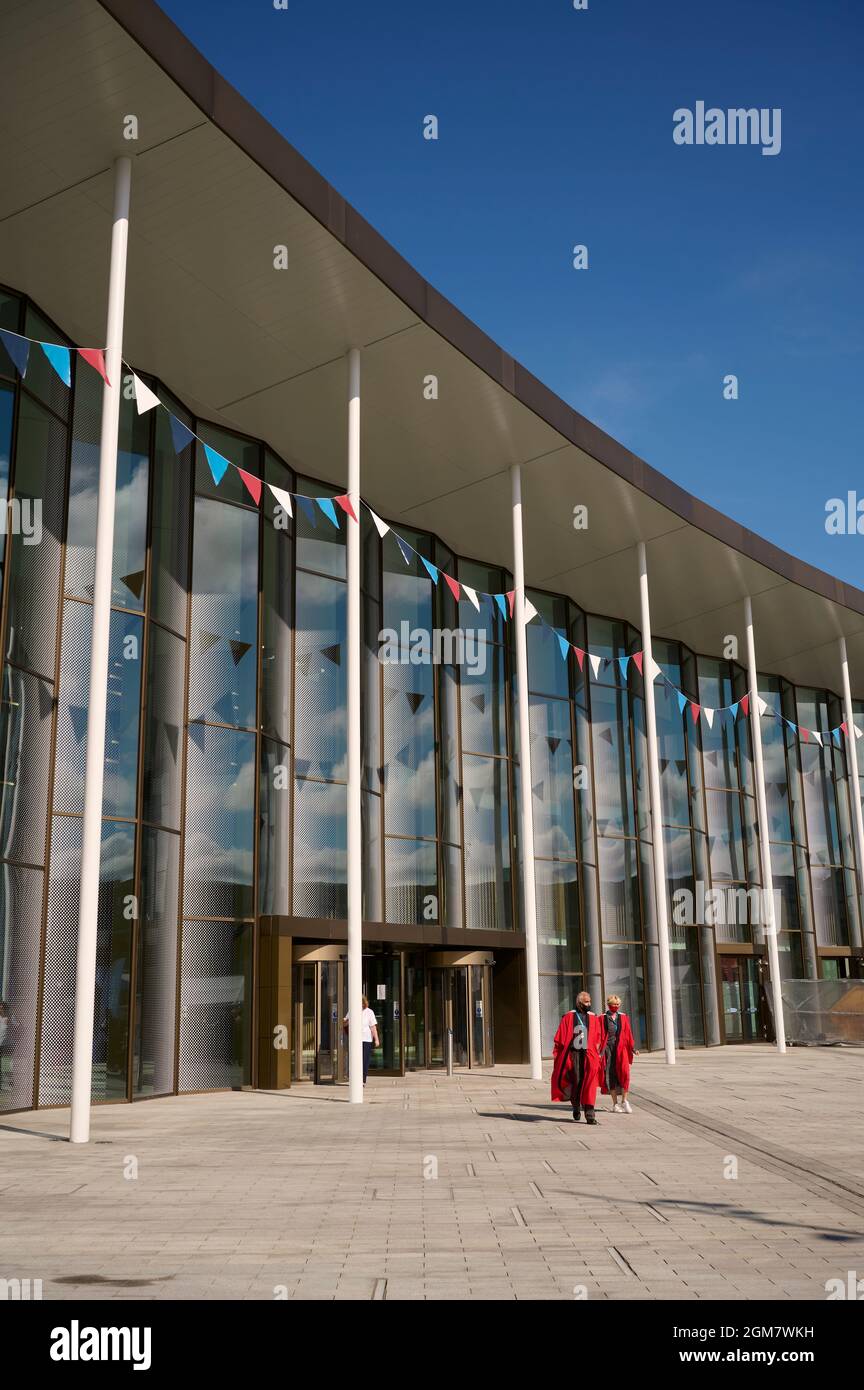 Il nuovo Centro studentesco (2021) presso l'Università del Lancashire Centrale (UCLAN) a Preston, Lancashire, Regno Unito Foto Stock