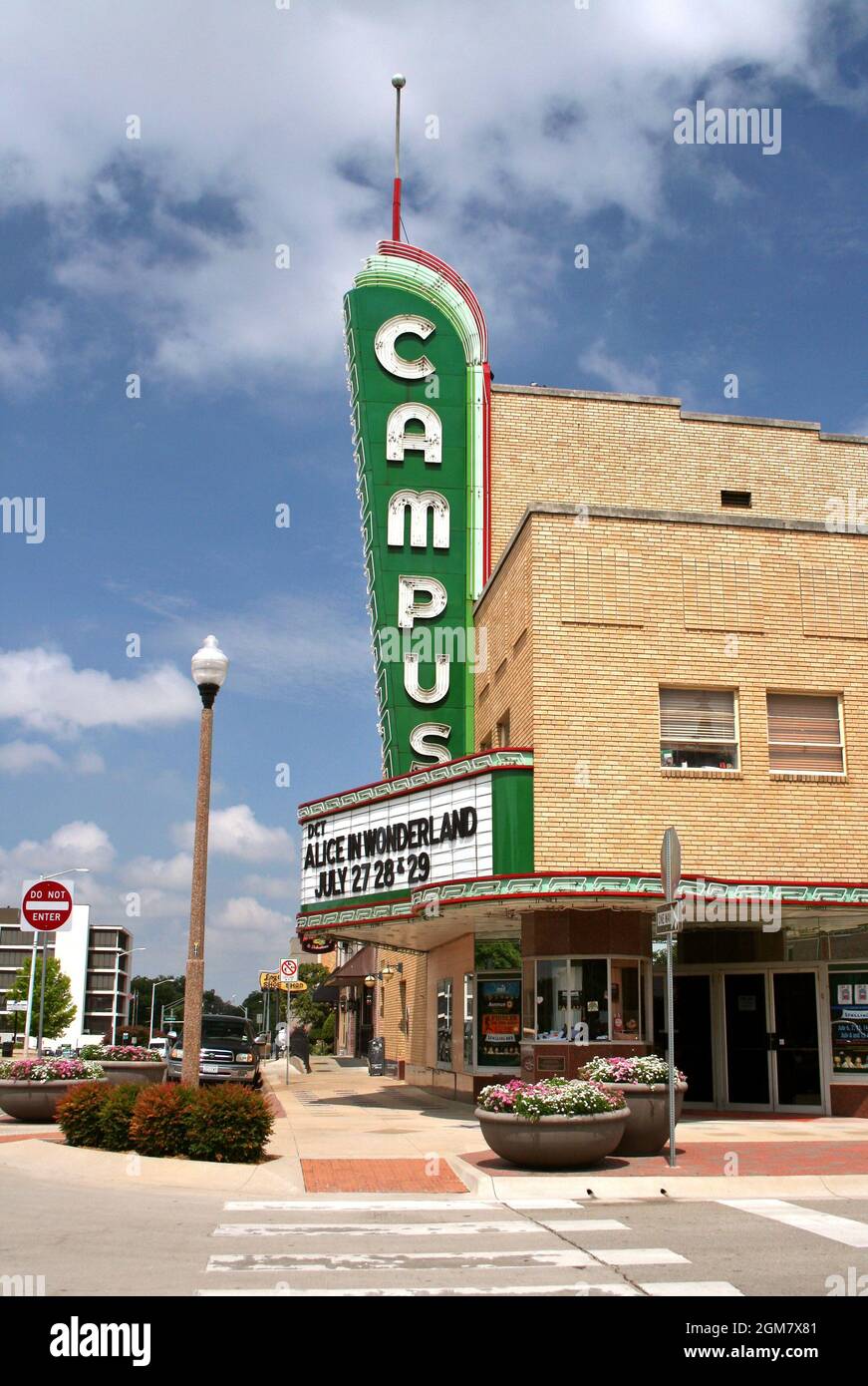 Denton, Texas : Historic Campus Theatre nel centro di Denton, Texas Foto Stock