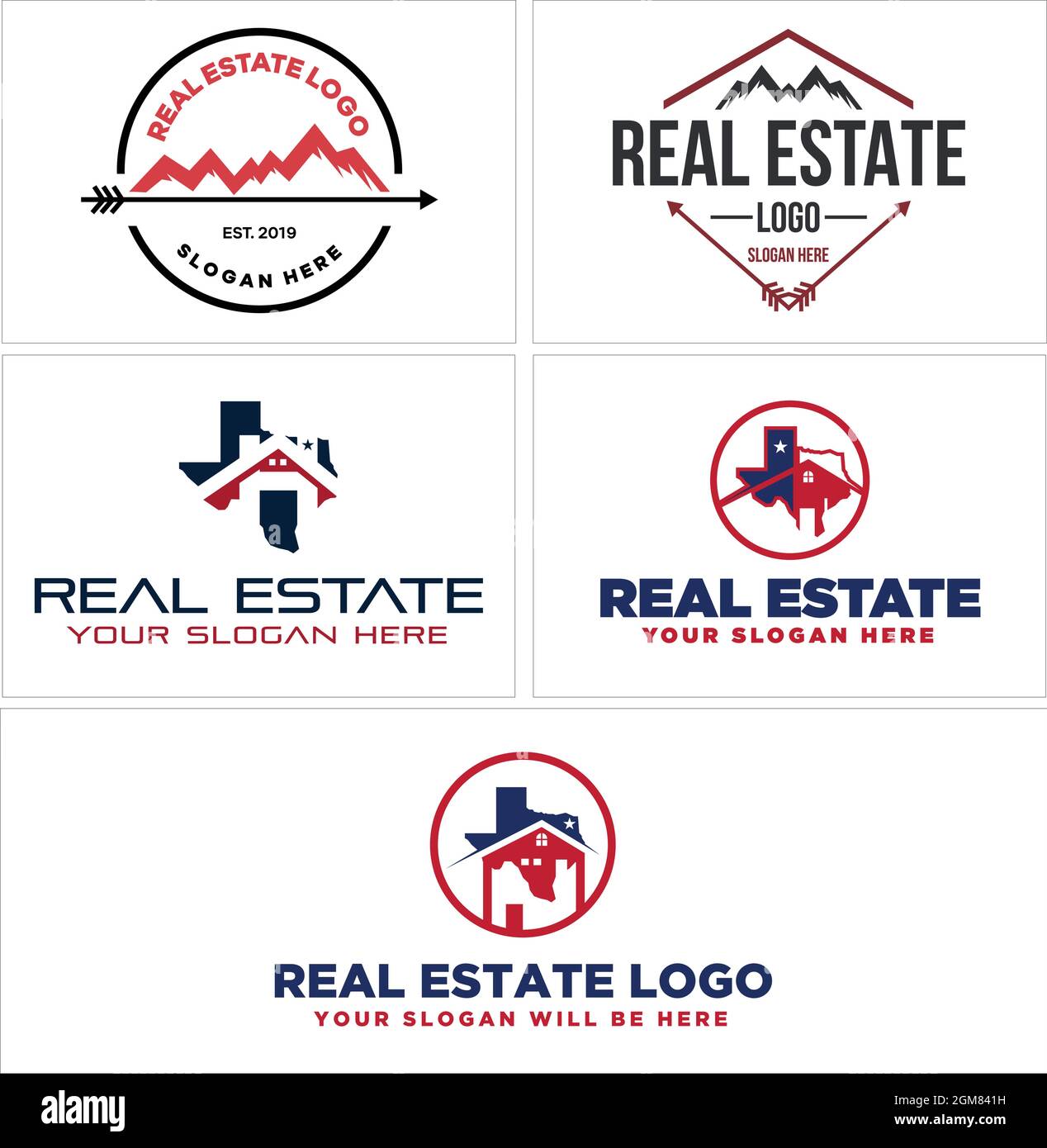 Immobiliare casa di affari in Texas icona logo design Illustrazione Vettoriale
