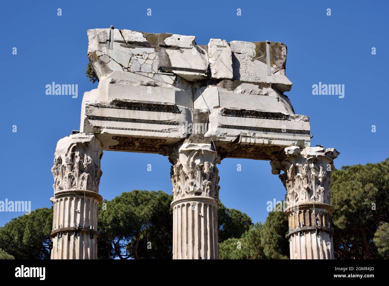 Italia, Roma, Foro di Cesare, Tempio di Venere Genetrix Foto Stock