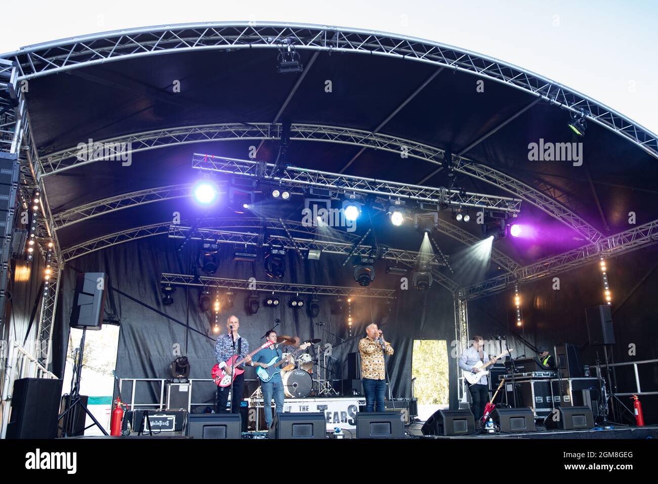 I Voluntears si esibiscono dal vivo in un concerto speciale per il personale NHS in occasione di questo festival del futuro, Newcastle upon Tyne, 16 settembre 2021 Foto Stock