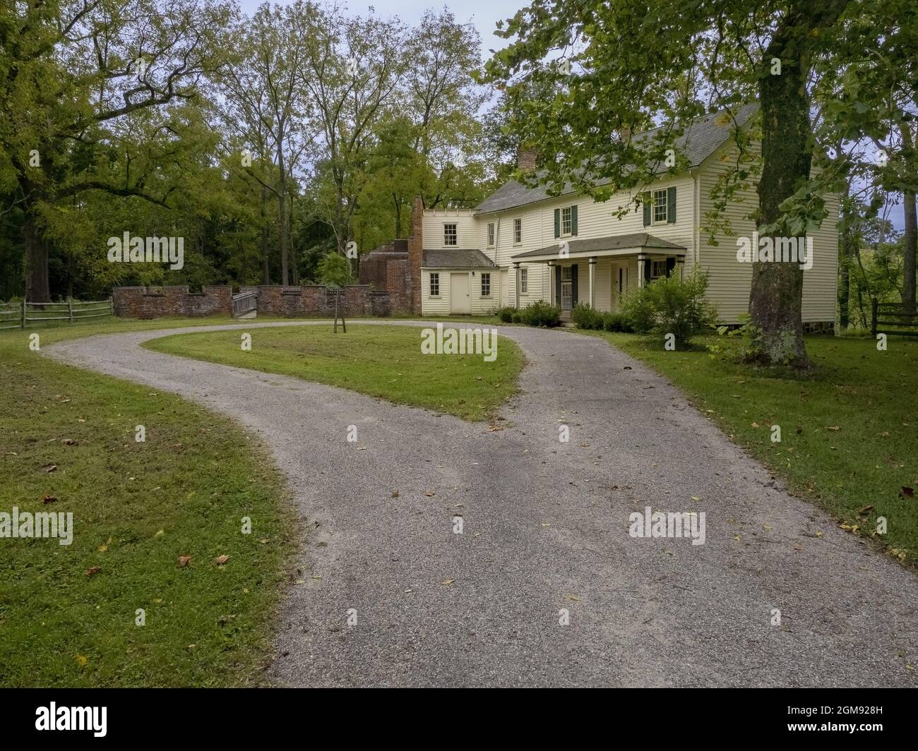 Rovine di Mansion and Dordormitorio, Allaire Village, Allaire state Park, Monmouth County, New Jersey Foto Stock