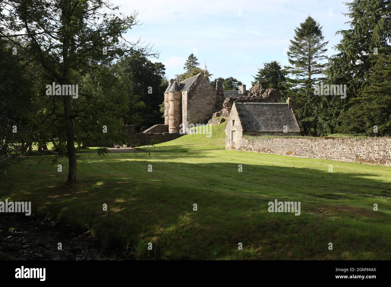 Rowallan Castle, Ayrshire, Scozia, UK 16 settembre 2021 Foto Stock