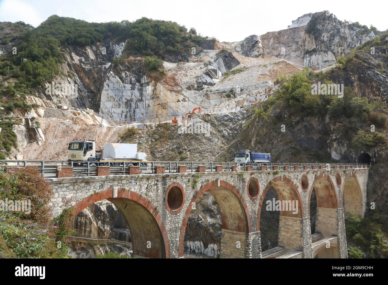 CAVE DI MARMO DI CARRARA, ITALIA Foto Stock