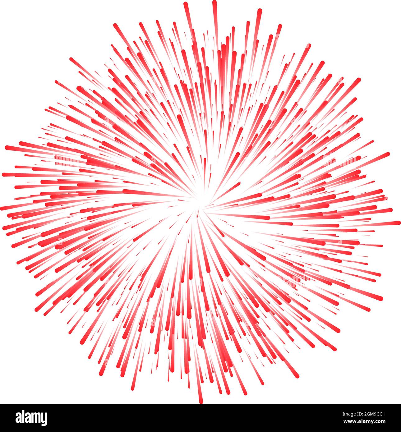 colorati fuochi d'artificio illustrazione vettoriale isolato su bianco Illustrazione Vettoriale