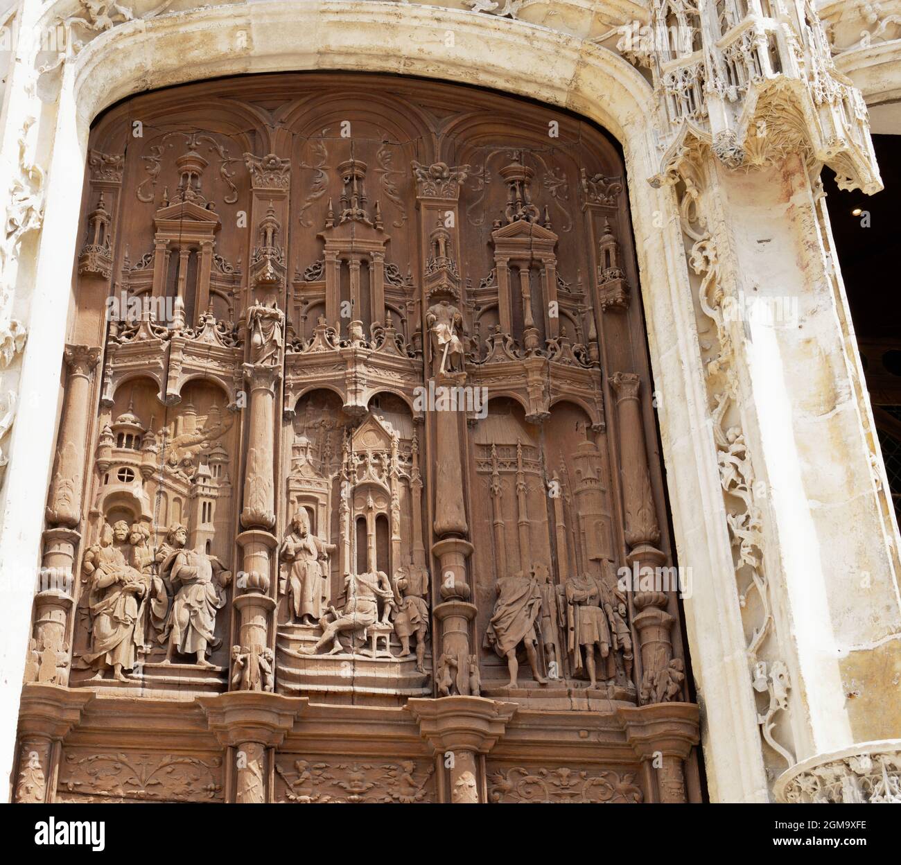 Saint Pierre guérissant un boiteux à la porte du Temple Foto Stock