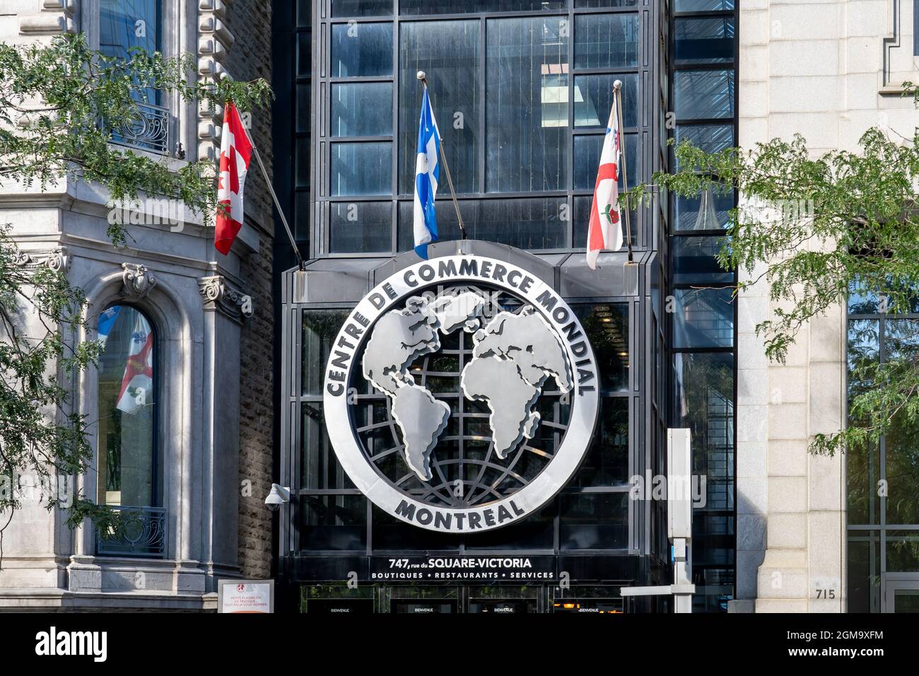Ingresso al World Trade Centre Montreal Victoria Square a Montreal, QC, Canada Foto Stock