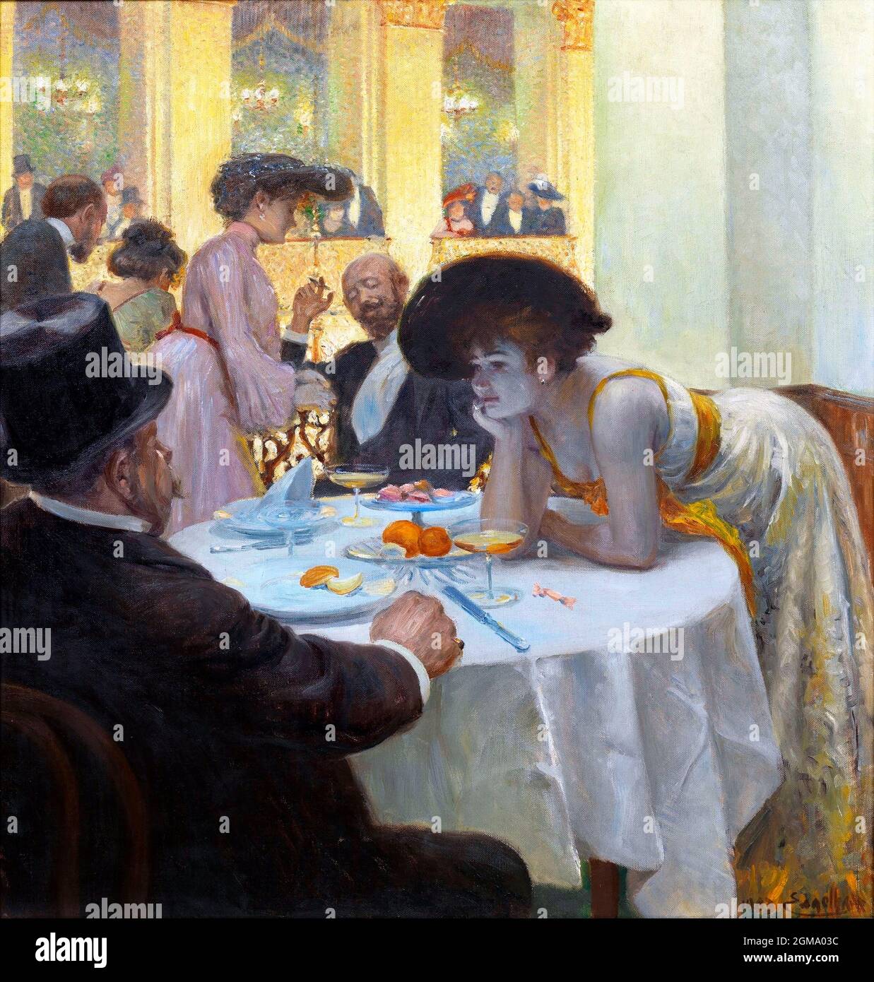 Box in the Sophiensaal di Josef Engelhart (1864-1941), olio su tela, 1903 Foto Stock