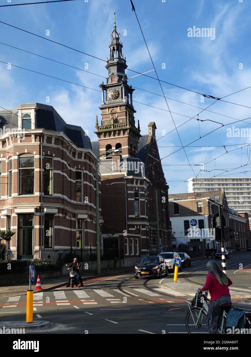Chiesa storica nella città di pescatori di Scheveningen, Olanda Foto Stock