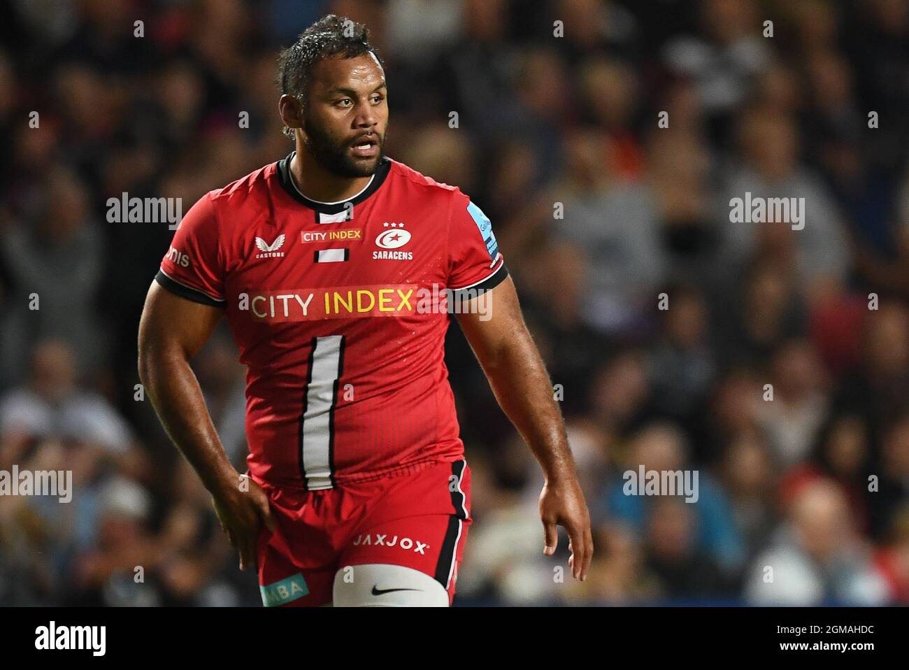 Bristol, Regno Unito. 17 settembre 2021. Billy Vunipola di Saracens durante la partita a Bristol, Regno Unito il 9/17/2021. (Foto di Mike Jones/News Images/Sipa USA) Credit: Sipa USA/Alamy Live News Foto Stock