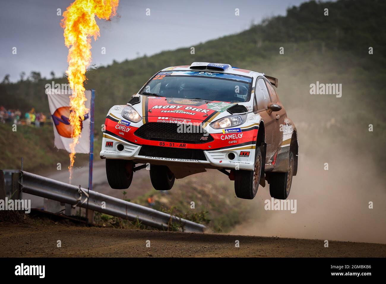 Ponta Delgada, Portogallo. 16 settembre 2021. 22 AMARAL Bruno (PRT), MEDEIROS Rui (PRT), Ford Fiesta R5, in azione durante la FIA ERC Azzorre Rallye 2021, 5° round del Campionato europeo Rally FIA 2021, dal 16 al 18 settembre 2021 a Ponta Delgada, Portogallo - Foto Jorge Cunha / DPPI Credit: DPPI Media/Alamy Live News Foto Stock