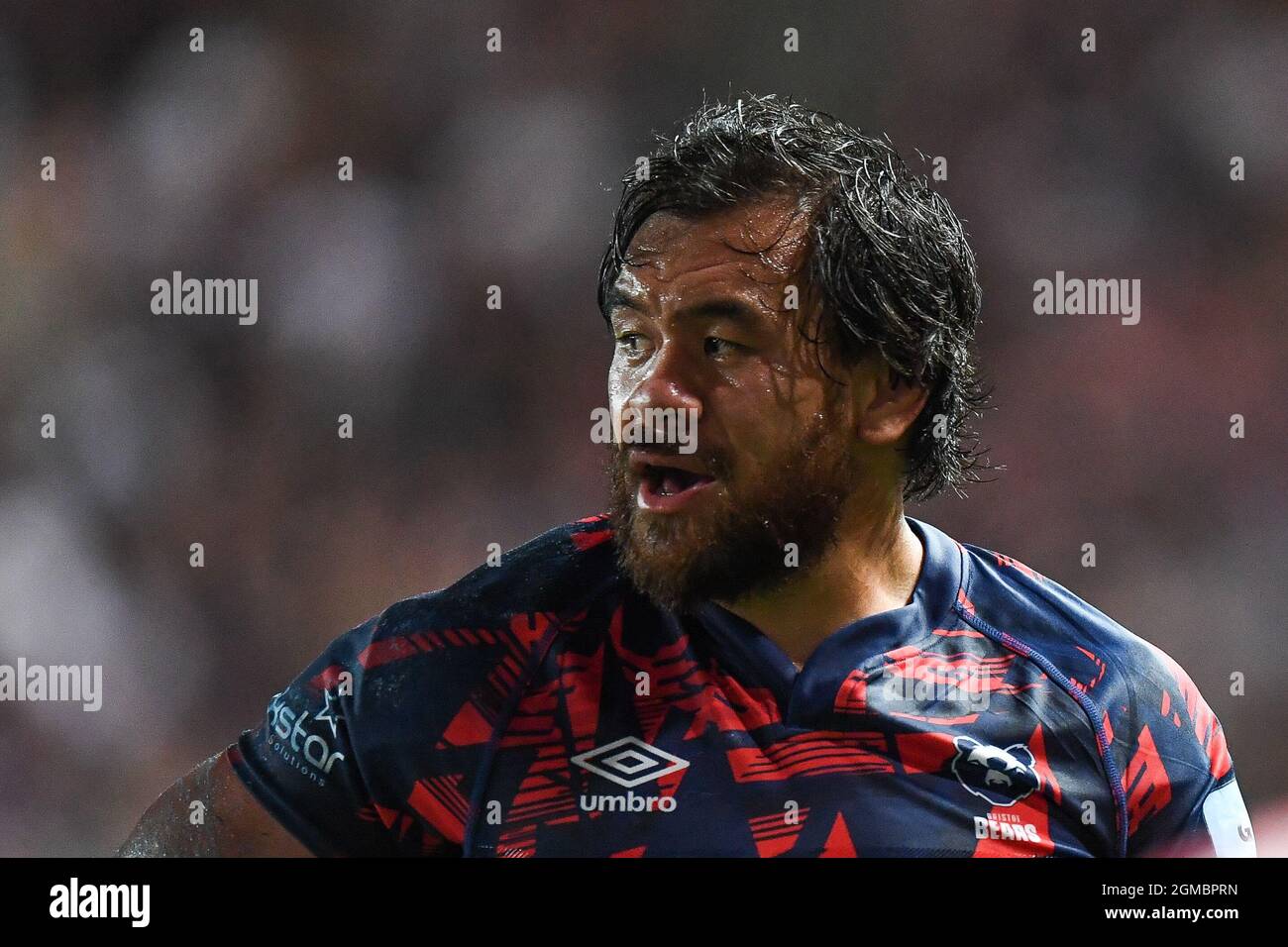 Steven Luatua (c) di Bristol Bears, durante il gioco Foto Stock