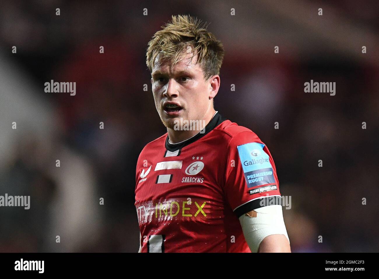 Bristol, Regno Unito. 17 settembre 2021. Nick Tompkins di Saracens durante il gioco a Bristol, Regno Unito il 9/17/2021. (Foto di Mike Jones/News Images/Sipa USA) Credit: Sipa USA/Alamy Live News Foto Stock