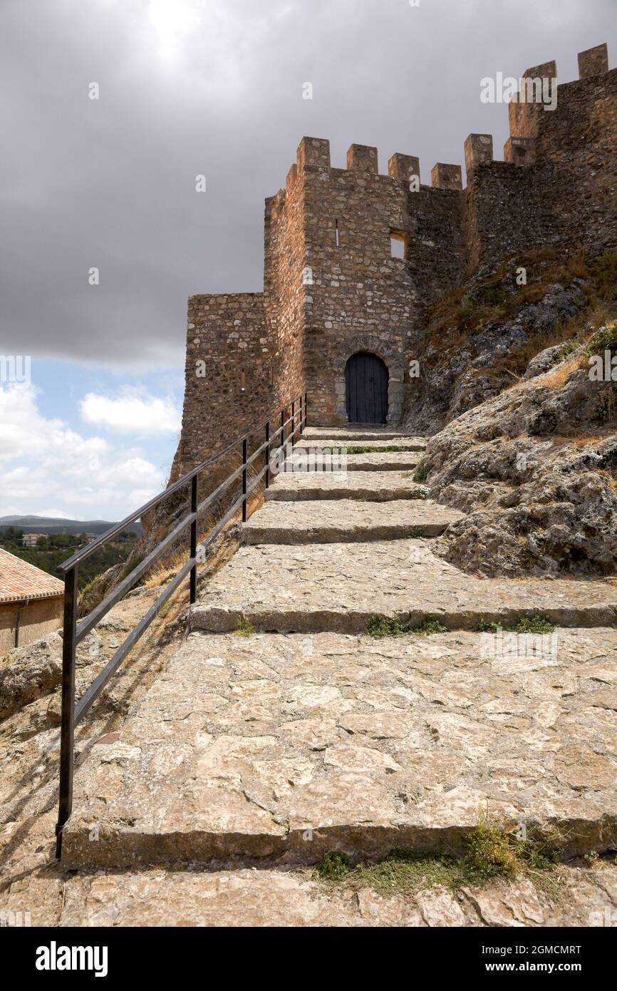 Castello. Banyeres de Mariola. Alacant. Comunitat Valenciana. Spagna Foto Stock