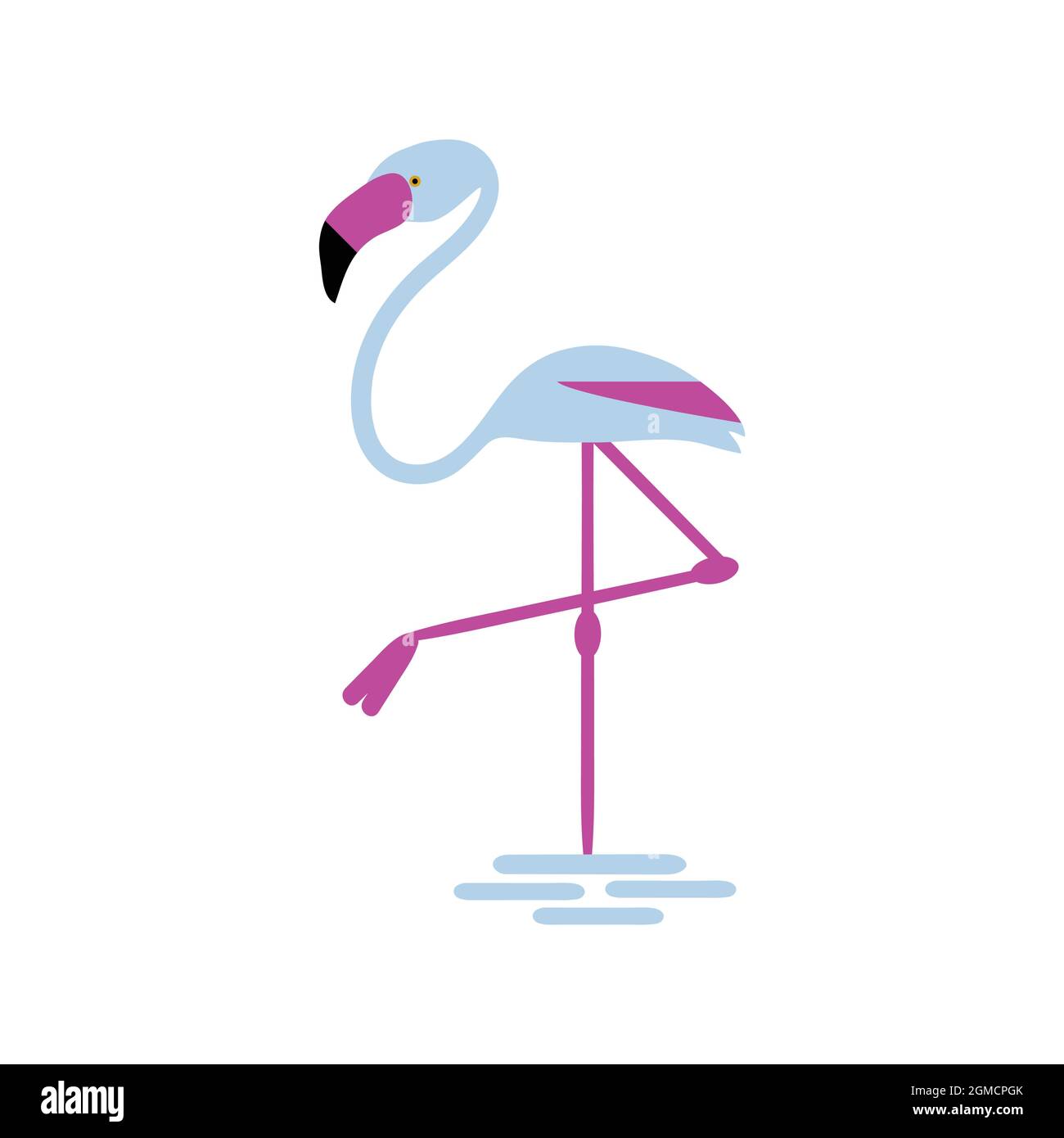 Flamingo uccello isolato Illustrazione Illustrazione Vettoriale