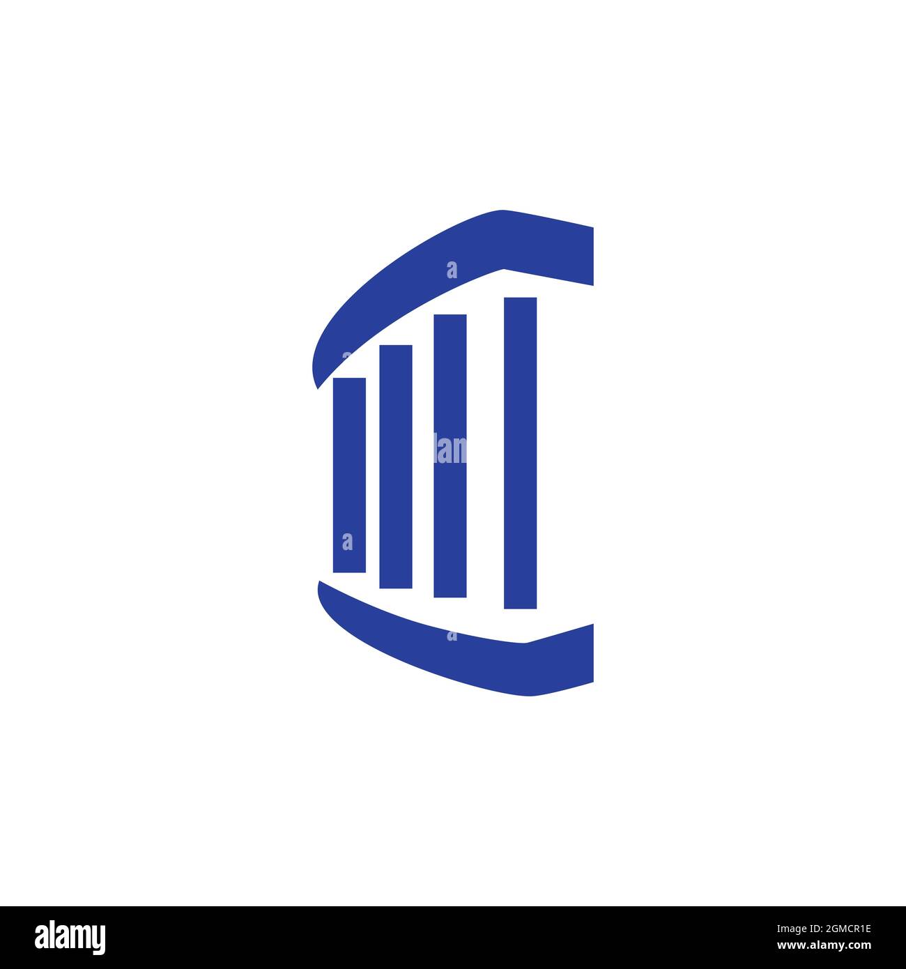 astratto colonna logo icona concetto piatto vettore grafico design Illustrazione Vettoriale
