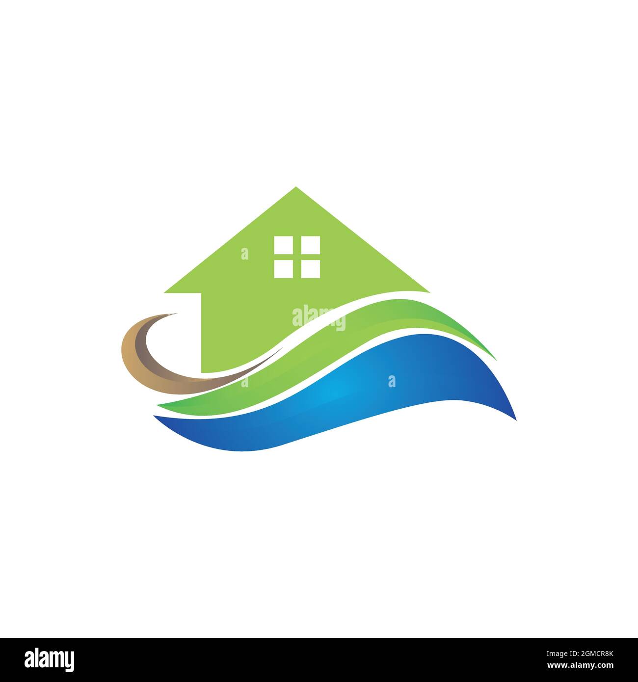 immobiliare residenza logo icona flat concetto vettoriale grafica Illustrazione Vettoriale