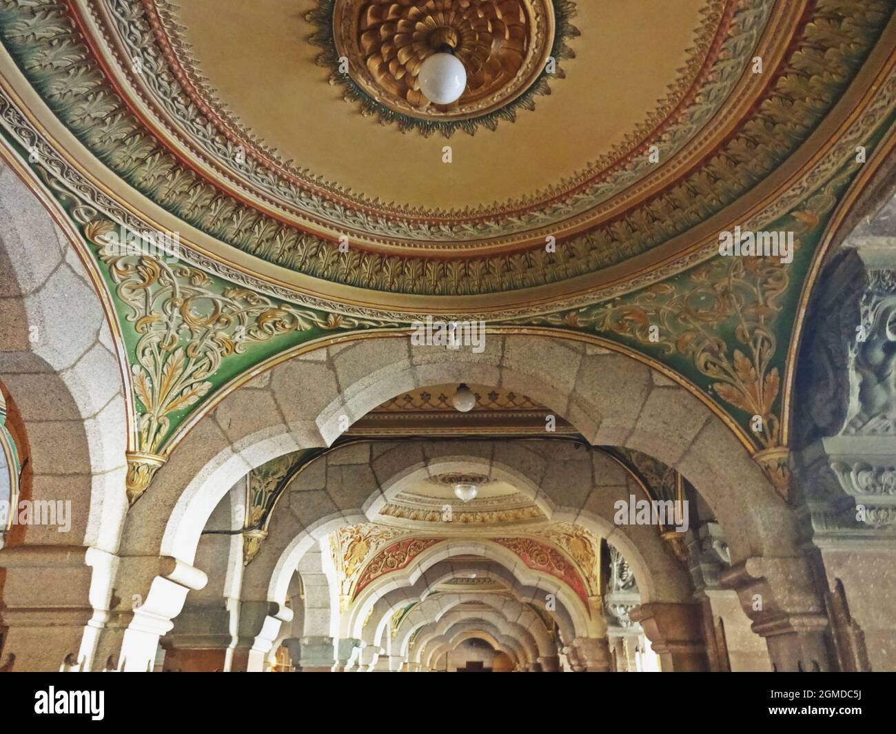 interno del palazzo di amba vilas (palazzo di mysore) karnataka india Foto Stock