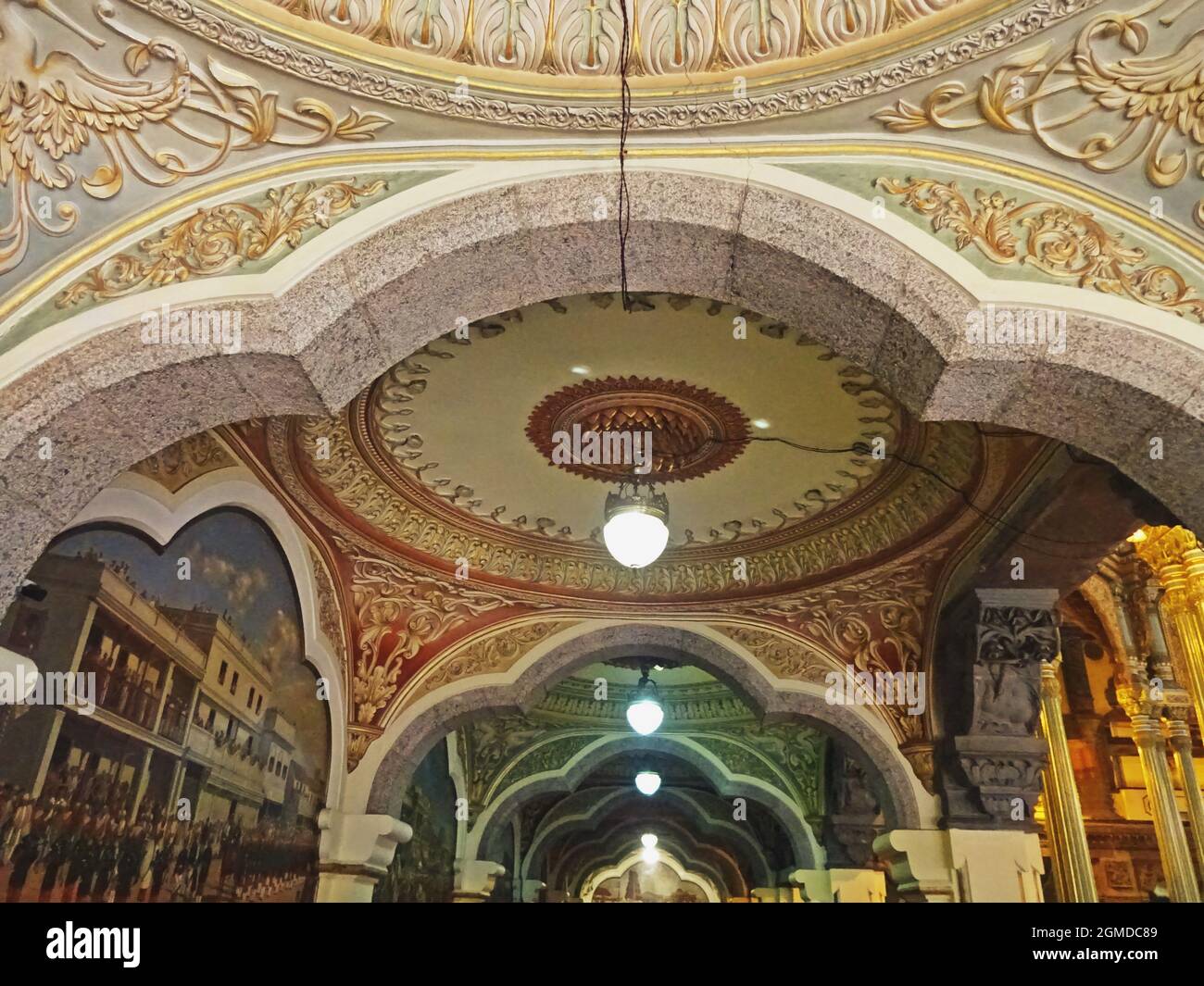 interno del palazzo di amba vilas (palazzo di mysore) karnataka india Foto Stock