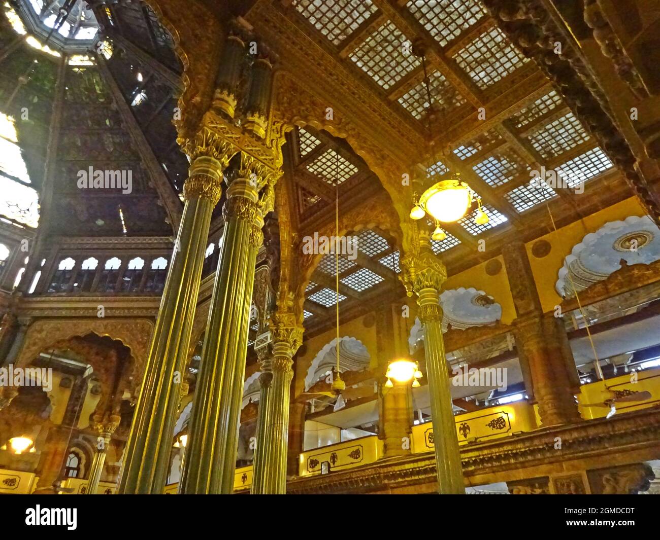 Interno del Palazzo Amba Vilas (Palazzo Mysore) karnataka india Foto Stock