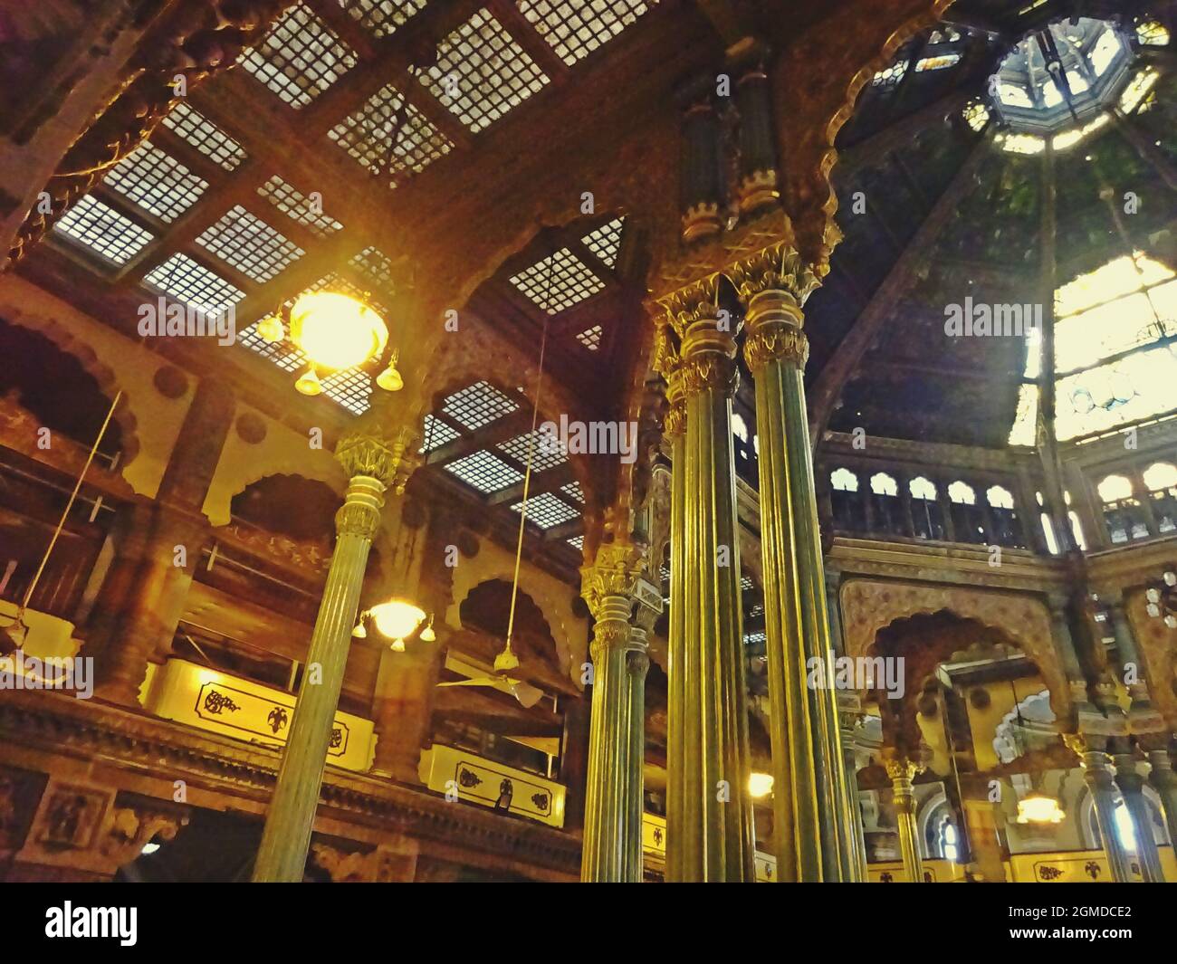 Interno del Palazzo Amba Vilas (Palazzo Mysore) karnataka india Foto Stock