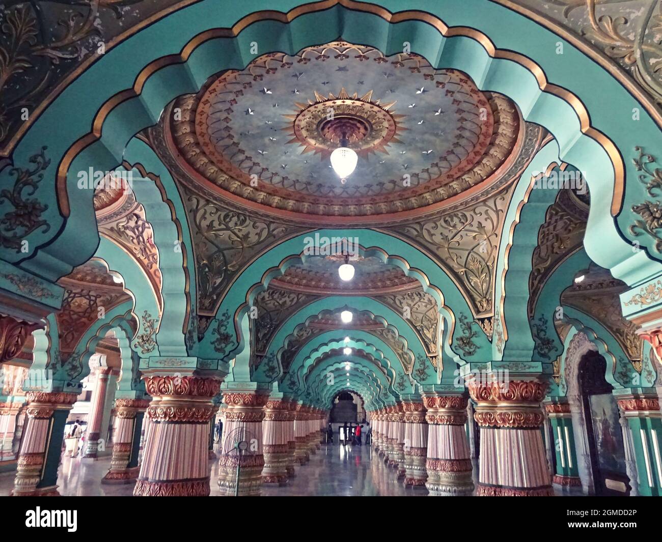 interno del palazzo di amba vilas (palazzo di mysore) karnataka india Foto Stock