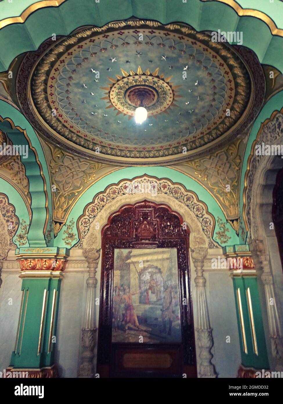 interno del palazzo di amba vilas (palazzo di mysore) karnataka india Foto Stock