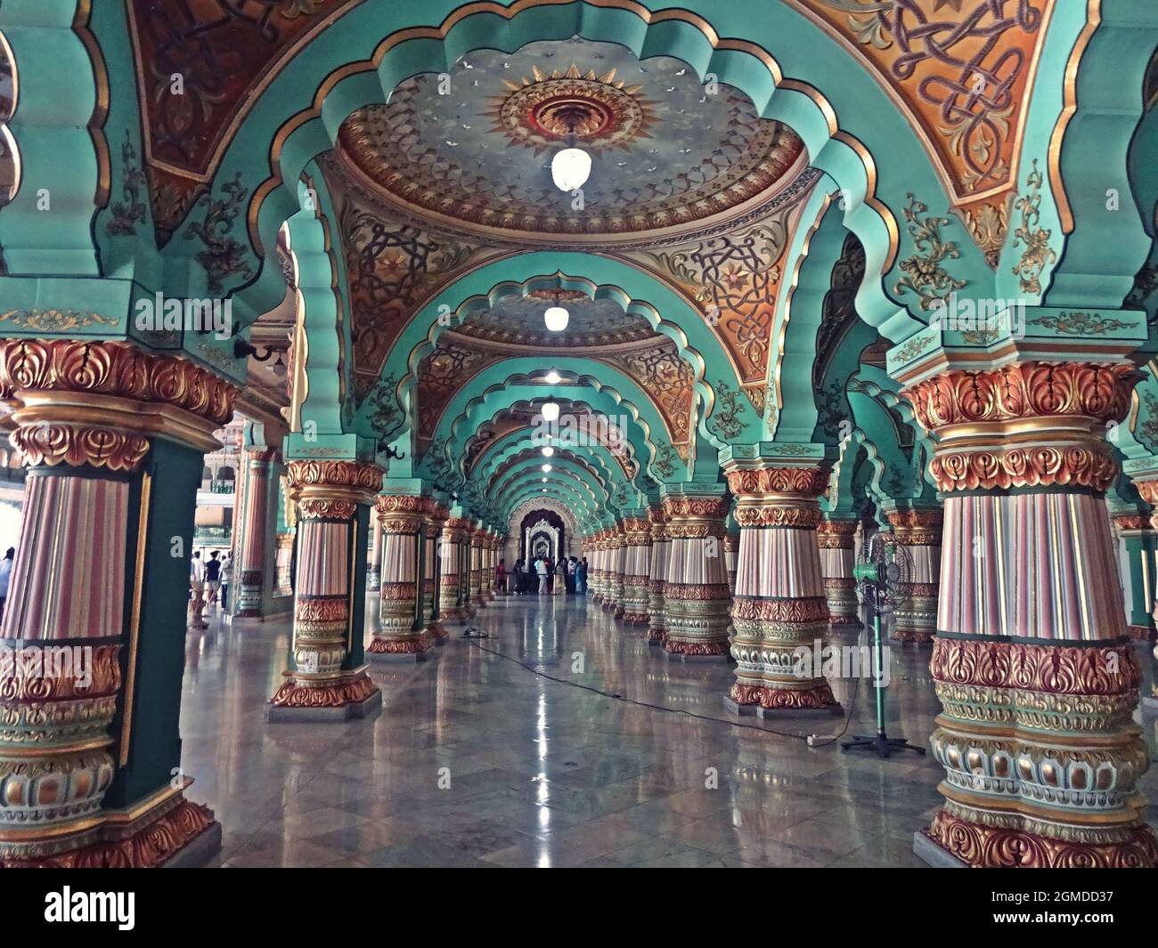 interno del palazzo di amba vilas (palazzo di mysore) karnataka india Foto Stock