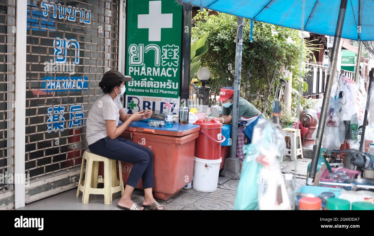 Farmacia Drug Store Soi Sukhumvit 4 Soi Nana Foto Stock