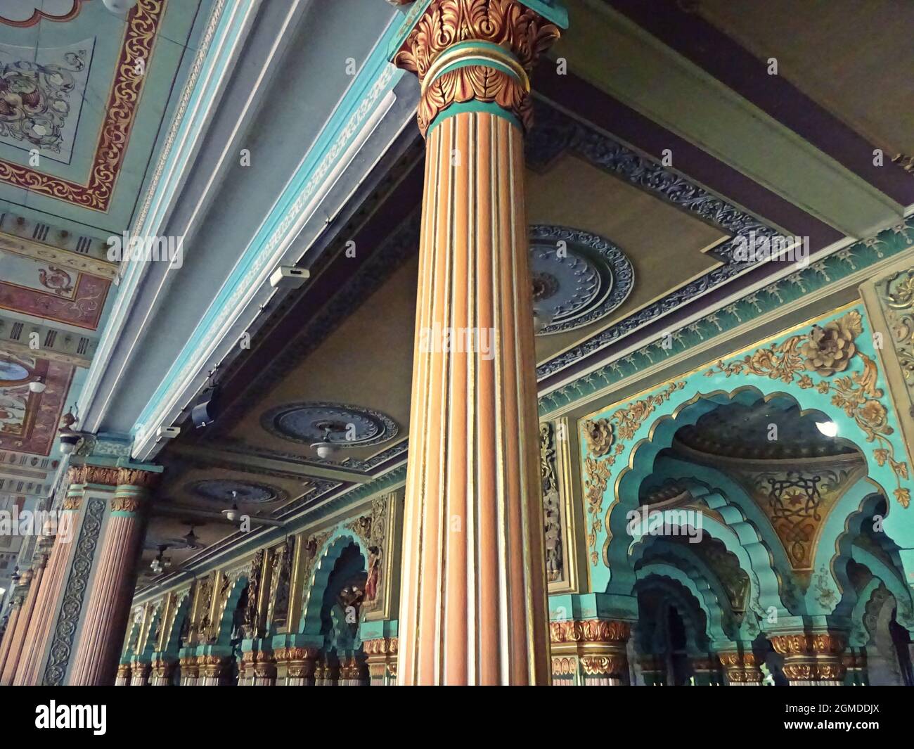 interno del palazzo di amba vilas (palazzo di mysore) karnataka india Foto Stock