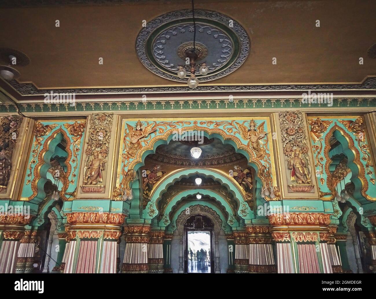 interno del palazzo di amba vilas (palazzo di mysore) karnataka india Foto Stock