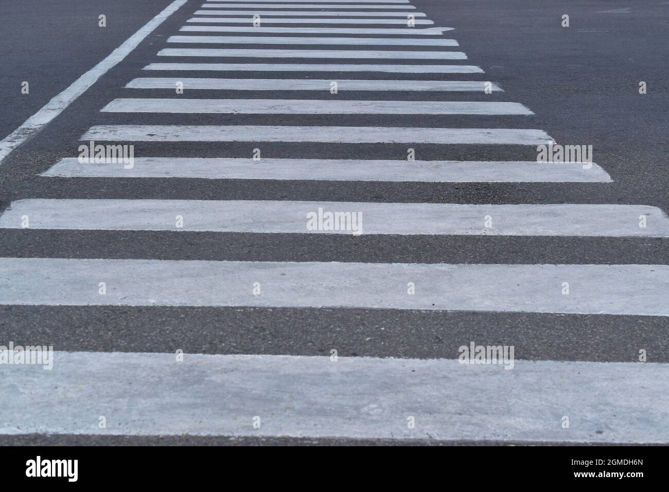 zebra attraversare su strade, strada pulita. Foto Stock