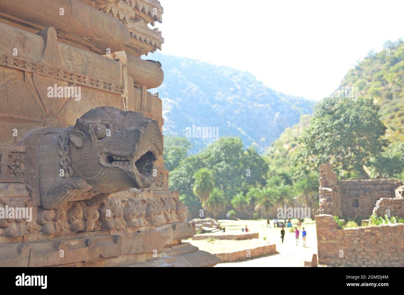 Rovine del forte di Bhangarh, alwar, rajasthan, india Foto Stock