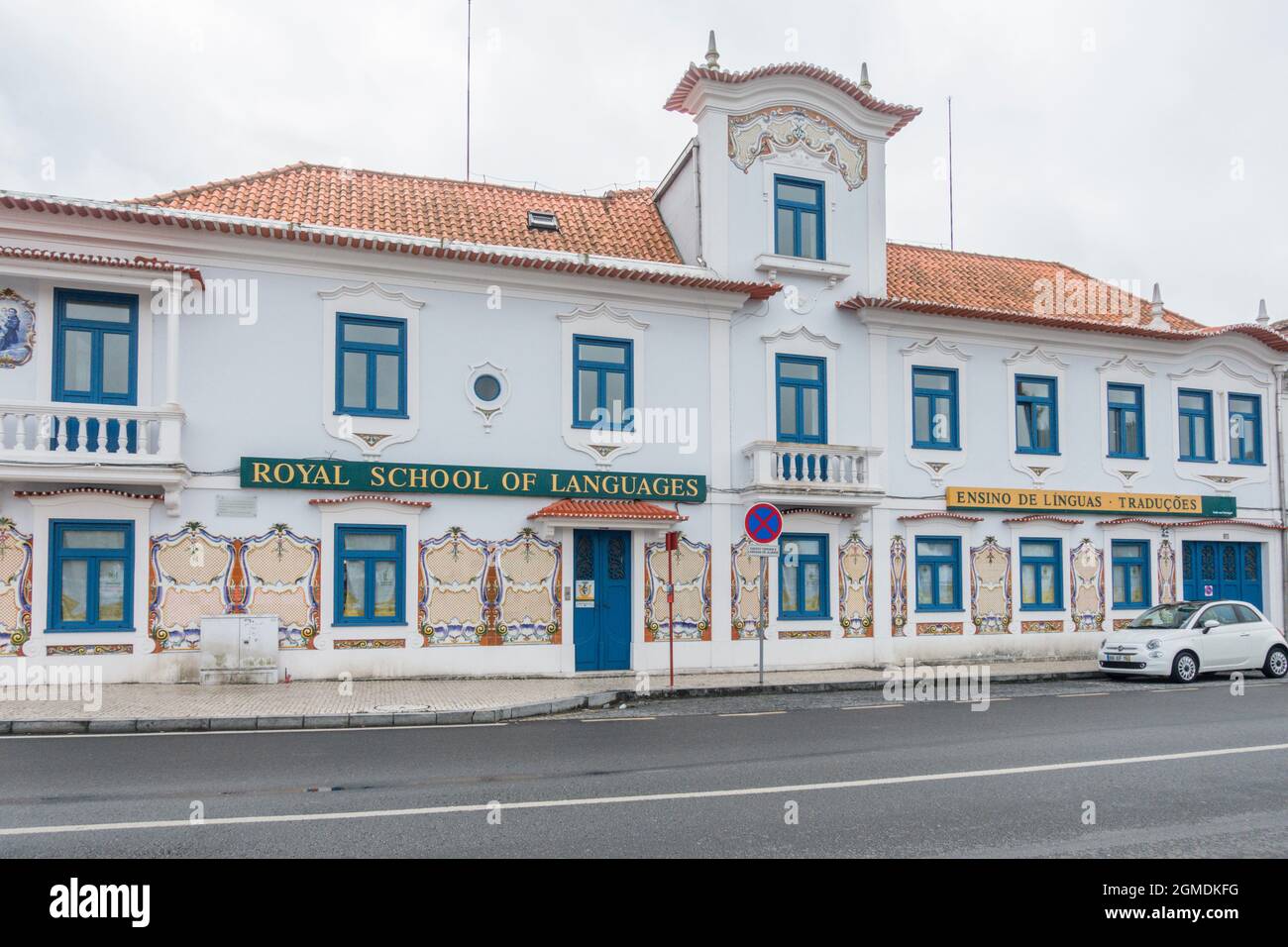 Scuola reale di lingue edificio, Aveiro, Portogallo. Foto Stock