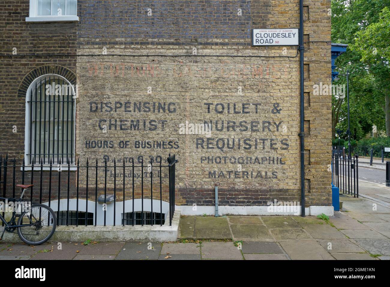 fantasma segno vecchio annuncio Foto Stock