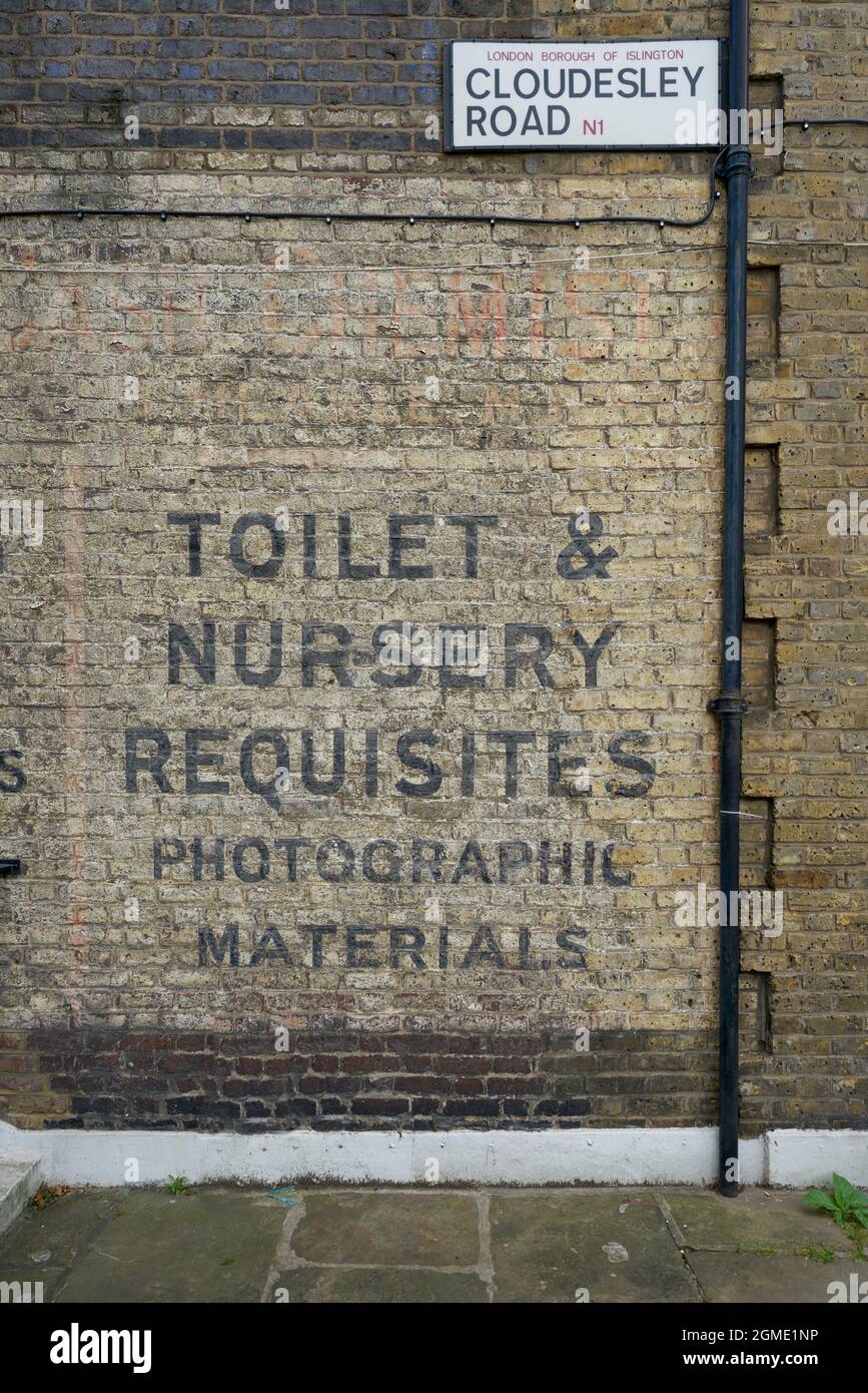 fantasma segno vecchio annuncio Foto Stock