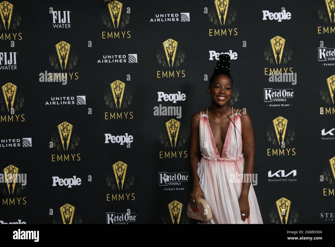 Thuso Mbedu arriva alla Emmys Performers Nominee Celebration a Los Angeles, California, il 17 settembre 2021. (Foto di Conor Duffy/Sipa USA) Foto Stock